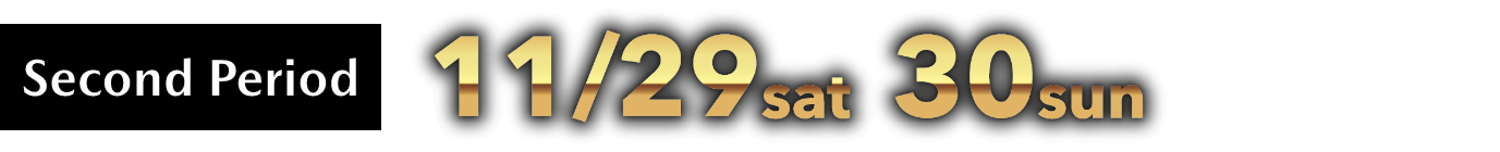 Second Period 11/29sat 30sun